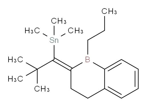 (E)-(2,2-dimethyl-1-(1-propyl-3,4-dihydrobenzo[b]borinin-2(1H)-ylidene)propyl)trimethylstannane