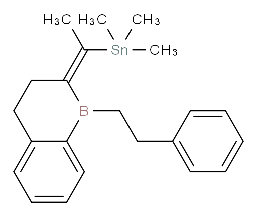 (E)-trimethyl(1-(1-phenethyl-3,4-dihydrobenzo[b]borinin-2(1H)-ylidene)ethyl)stannane