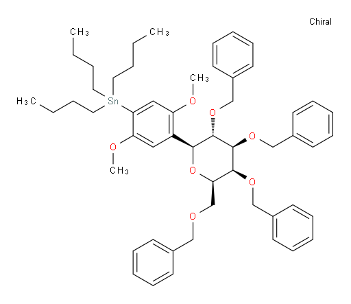 tributyl(2,5-dimethoxy-4-((2S,3S,4R,5S,6R)-3,4,5-tris(benzyloxy)-6-((benzyloxy)methyl)tetrahydro-2H-pyran-2-yl)phenyl)stannane