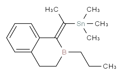 (E)-trimethyl(1-(2-propyl-3,4-dihydrobenzo[c]borinin-1(2H)-ylidene)ethyl)stannane