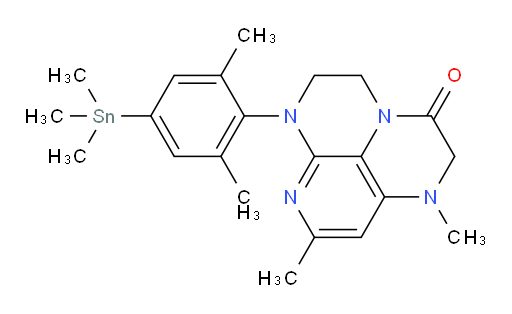 6-(2,6-dimethyl-4-(trimethylstannyl)phenyl)-1,8-dimethyl-1,2,5,6-tetrahydro-1,3a,6,7-tetraazaphenalen-3(4H)-one