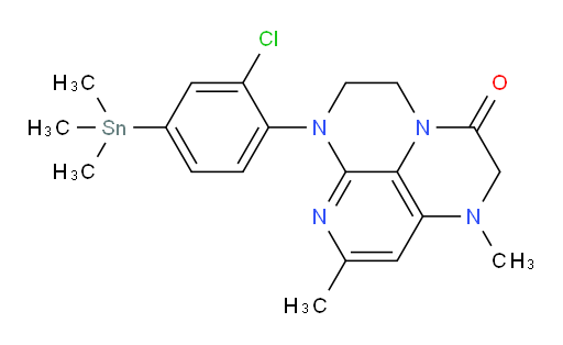 6-(2-chloro-4-(trimethylstannyl)phenyl)-1,8-dimethyl-1,2,5,6-tetrahydro-1,3a,6,7-tetraazaphenalen-3(4H)-one