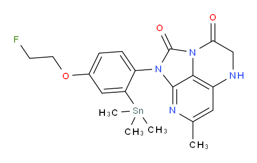 1-(4-(2-fluoroethoxy)-2-(trimethylstannyl)phenyl)-7-methyl-4,5-dihydro-1H-1,2a,5,8-tetraazaacenaphthylene-2,3-dione