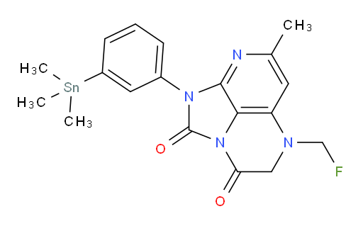 5-(fluoromethyl)-7-methyl-1-(3-(trimethylstannyl)phenyl)-4,5-dihydro-1H-1,2a,5,8-tetraazaacenaphthylene-2,3-dione