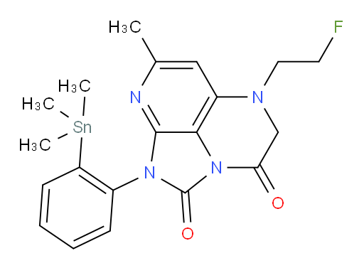 5-(2-fluoroethyl)-7-methyl-1-(2-(trimethylstannyl)phenyl)-4,5-dihydro-1H-1,2a,5,8-tetraazaacenaphthylene-2,3-dione