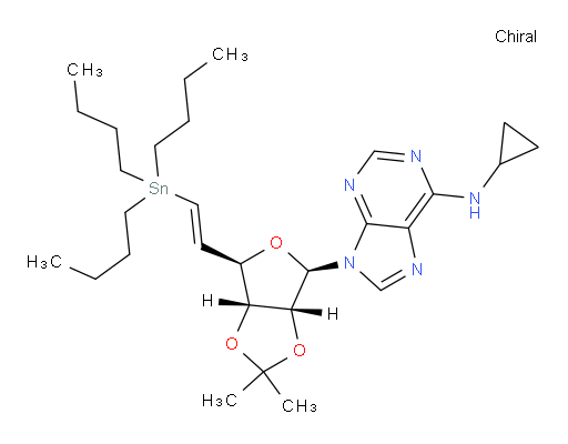 N-cyclopropyl-9-((3aR,4R,6R,6aR)-2,2-dimethyl-6-((E)-2-(tributylstannyl)vinyl)tetrahydrofuro[3,4-d][1,3]dioxol-4-yl)-9H-purin-6-amine