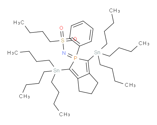 N-[5,6-Dihydro-2-phenyl-1,3-bis(tributylstannyl)-2λ5-cyclopenta[c]phosphol-2(4H)-ylidene]-1-butanesulfonamide