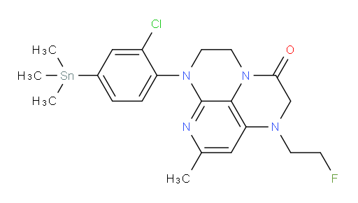 6-(2-chloro-4-(trimethylstannyl)phenyl)-1-(2-fluoroethyl)-8-methyl-1,2,5,6-tetrahydro-1,3a,6,7-tetraazaphenalen-3(4H)-one