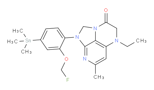 5-ethyl-1-(2-(fluoromethoxy)-4-(trimethylstannyl)phenyl)-7-methyl-4,5-dihydro-1H-1,2a,5,8-tetraazaacenaphthylen-3(2H)-one