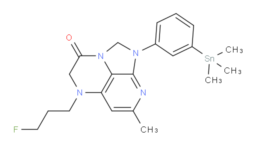 5-(3-fluoropropyl)-7-methyl-1-(3-(trimethylstannyl)phenyl)-4,5-dihydro-1H-1,2a,5,8-tetraazaacenaphthylen-3(2H)-one