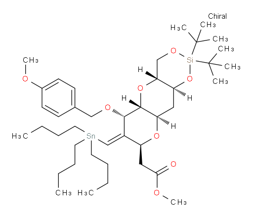 methyl 2-((4aR,5aR,6S,8S,9aR,10aS,Z)-2,2-di-tert-butyl-6-((4-methoxybenzyl)oxy)-7-((tributylstannyl)methylene)octahydro-4H-pyrano[2',3':5,6]pyrano[3,2-d][1,3,2]dioxasilin-8-yl)acetate