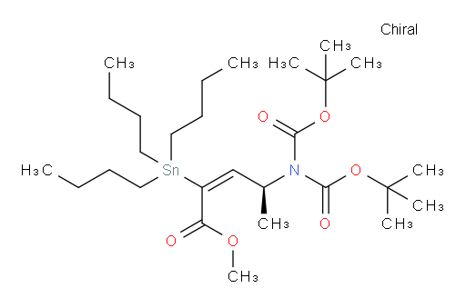 Methyl (2E,4S)-4-[bis[(1,1-dimethylethoxy)carbonyl]amino]-2-(tributylstannyl)-2-pentenoate
