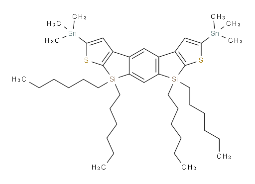 8,8,10,10-Tetrahexyl-8,10-dihydro-2,6-bis(trimethylstannyl)benzo[1′′,2′′:4,5;5′′,4′′:4′,5′]bissilolo[2,3-b:2′,3′-b′]dithiophene