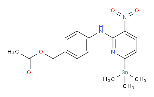 4-((3-nitro-6-(trimethylstannyl)pyridin-2-yl)amino)benzyl acetate