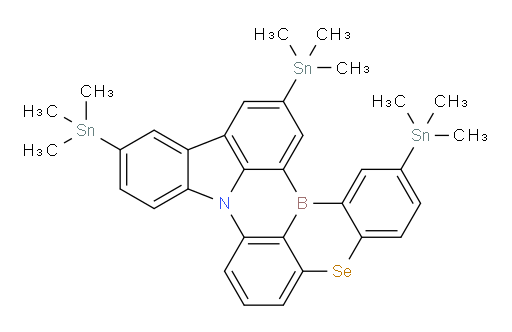 2,11,14-tris(trimethylstannyl)-5-selena-8b-aza-15b-borabenzo[a]naphtho[1,2,3-hi]aceanthrylene
