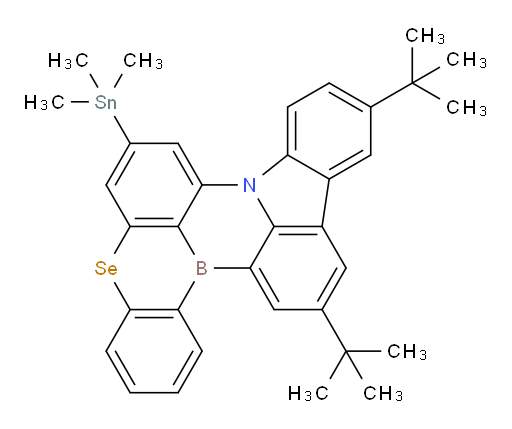 11,14-di-tert-butyl-7-(trimethylstannyl)-5-selena-8b-aza-15b-borabenzo[a]naphtho[1,2,3-hi]aceanthrylene