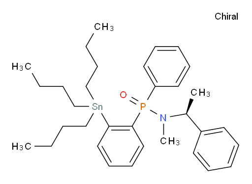 N-methyl-P-phenyl-N-((S)-1-phenylethyl)-P-(2-(tributylstannyl)phenyl)phosphinic amide