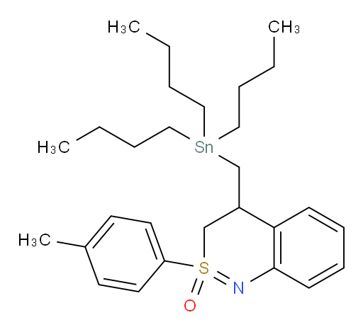 2-(p-tolyl)-4-((tributylstannyl)methyl)-3,4-dihydrobenzo[c][1,2]thiazine 2-oxide