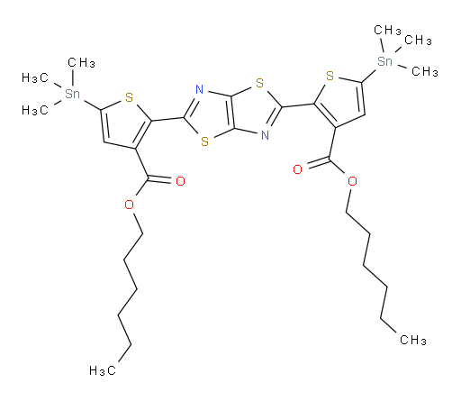 dihexyl 2,2'-(thiazolo[5,4-d]thiazole-2,5-diyl)bis(5-(trimethylstannyl)thiophene-3-carboxylate)