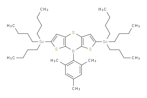 (8-mesityl-8H-dithieno[3,2-b:2',3'-e][1,4]thiaborinine-2,6-diyl)bis(tributylstannane)