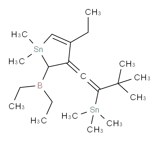 2-(diethylboryl)-3-(3,3-dimethyl-2-(trimethylstannyl)but-1-en-1-ylidene)-4-ethyl-1,1-dimethyl-2,3-dihydro-1H-stannole