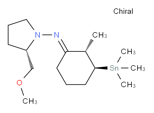 (S,E)-2-(methoxymethyl)-N-((2S,3S)-2-methyl-3-(trimethylstannyl)cyclohexylidene)pyrrolidin-1-amine