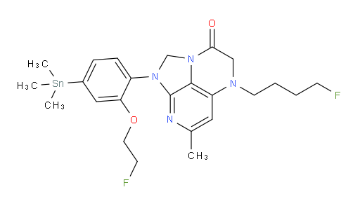 5-(4-fluorobutyl)-1-(2-(2-fluoroethoxy)-4-(trimethylstannyl)phenyl)-7-methyl-4,5-dihydro-1H-1,2a,5,8-tetraazaacenaphthylen-3(2H)-one