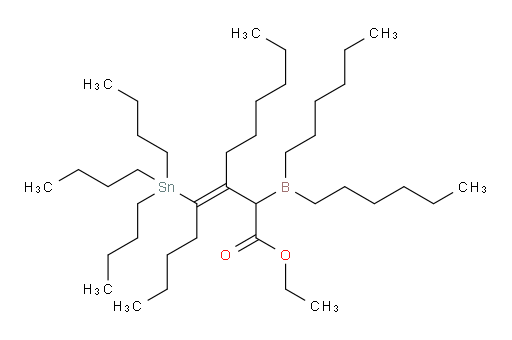 (E)-ethyl 2-(dihexylboryl)-3-(1-(tributylstannyl)pentylidene)nonanoate
