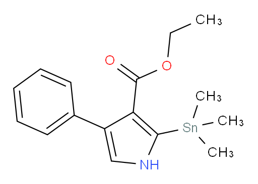 乙基 4-苯基-2-(三甲基锡基)-1H-吡咯-3-甲酸酯