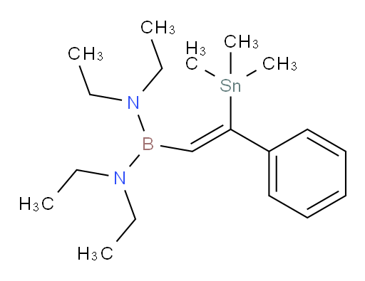 (Z)-N,N,N',N'-四乙基-1-(2-苯基-2-(三甲基锡基)乙烯基)硼烷二胺