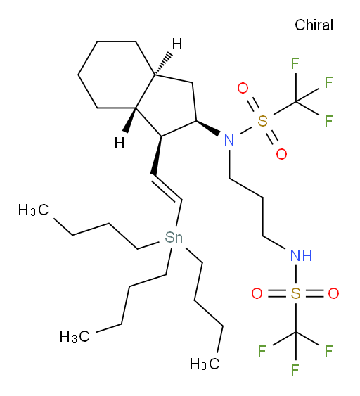 1,1,1-三氟-N-((1R,2R,3aS,7aR)-1-((E)-2-(三丁基锡基)乙烯基)八氢-1H-茚-2-基)-N-(3-(三氟甲基磺酰胺基)丙基)甲烷磺酰胺