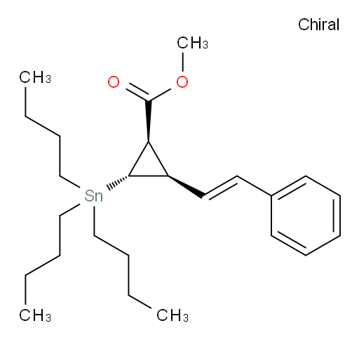 (1R,2R,3S)-甲基 2-((E)-苯乙烯基)-3-(三丁基锡基)环丙烷甲酸酯