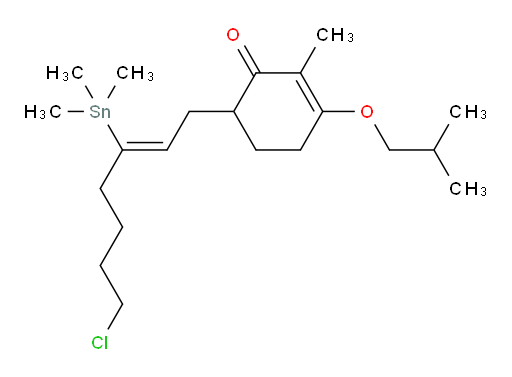 (Z)-6-(7-氯-3-(三甲基锡基)庚-2-烯-1-基)-3-异丁氧基-2-甲基环己-2-烯酮