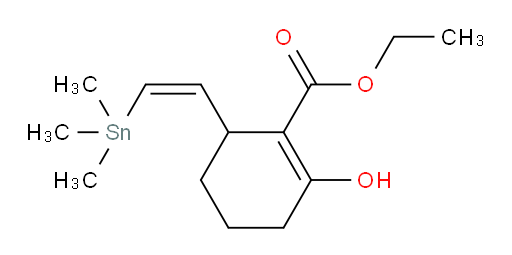 (Z)-乙基 2-羟基-6-(2-(三甲基锡基)乙烯基)环己-1-烯甲酸酯