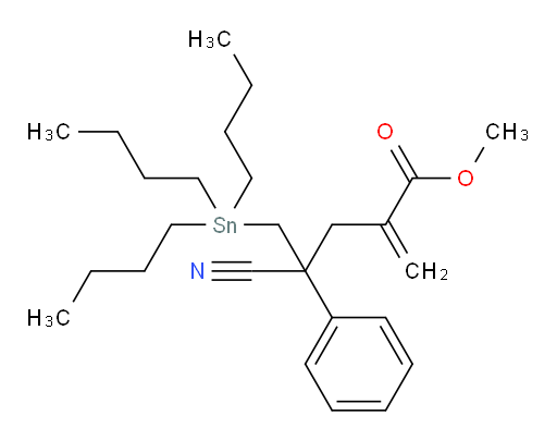 甲基 4-氰基-2-亚甲基-4-苯基-5-(三丁基锡基)戊酸酯