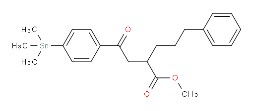 甲基 2-(2-氧代-2-(4-(三甲基锡基)苯基)乙基)-5-苯基戊酸酯