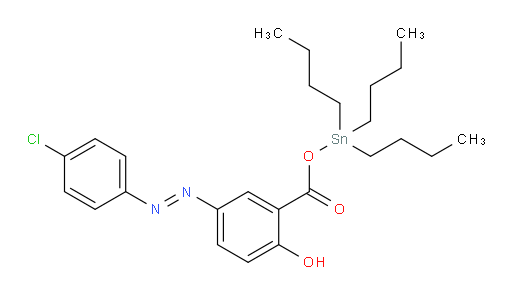 (E)-三丁基锡基 5-((4-氯苯基)二氮烯基)-2-羟基苯甲酸酯