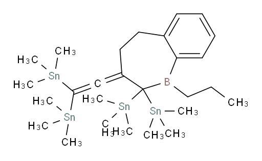 (3-(2,2-双(三甲基锡基)vin亚基)-1-丙基-2,3,4,5-四氢-1H-苯并[b]borepine-2,2-二基)双(三甲基锡烷)