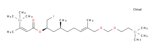 (Z)-(2R,4S,E)-1-碘-4,8-二甲基-9-((2-(三甲基硅基)乙氧基)甲氧基)壬-7-烯-2-基 3-(三甲基锡基)丁-2-烯酸酯