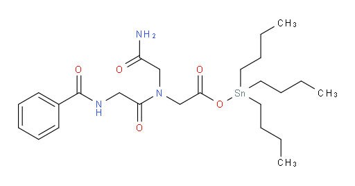 三丁基锡基 2-(N-(2-氨基-2-氧代乙基)-2-苯甲酰胺基乙酰胺基)乙酸酯