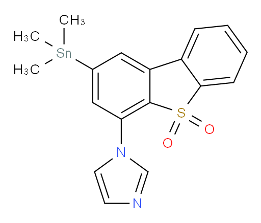 4-(1H-咪唑-1-基)-2-(三甲基锡基)二苯并[b,d]噻吩 5,5-二氧化物
