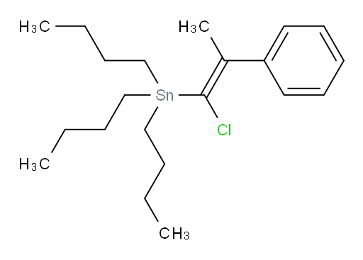 (E)-三丁基(1-氯-2-苯基丙烯-1-基)锡烷