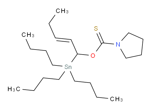 (E)-O-(1-(三丁基锡基)戊-2-烯-1-基) 吡咯烷-1-硫代甲酸酯