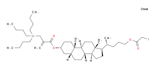 (3R,5R,8R,9S,10S,13R,14S,17R)-17-((R)-5-(2-碘乙酰氧基)戊-2-基)-10,13-二甲基十六氢-1H-环庚烷并[a]菲-3-基 2-((三丁基锡基)甲基)丙烯酸酯
