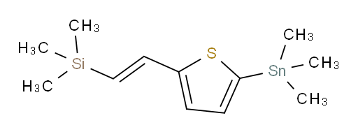 (E)-三甲基(2-(5-(三甲基锡基)噻吩-2-基)乙烯基)硅烷