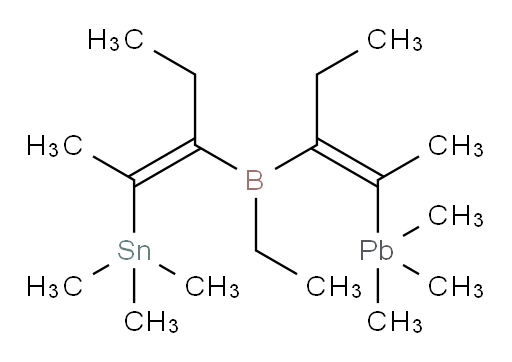 ((E)-3-(ethyl((E)-2-(trimethylplumbyl)pent-2-en-3-yl)boryl)pent-2-en-2-yl)trimethylstannane