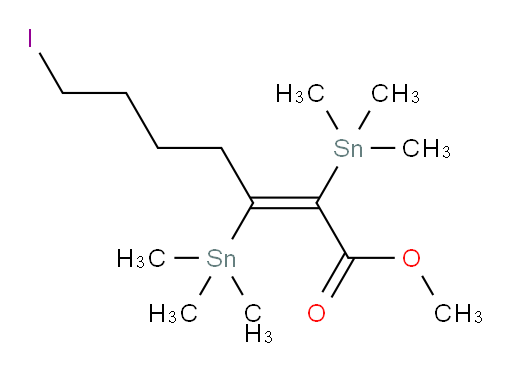 (E)-甲基 7-碘-2,3-双(三甲基锡基)庚-2-烯酸酯