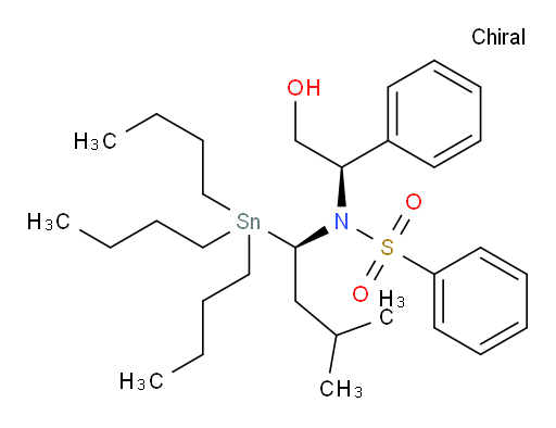 N-((R)-2-羟基-1-苯基乙基)-N-((R)-3-甲基-1-(三丁基锡基)丁基)苯磺酰胺