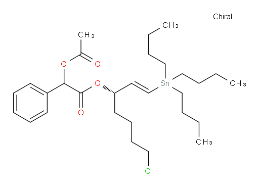 (S,E)-7-氯-1-(三丁基锡基)庚-1-烯-3-基 2-乙酰氧基-2-苯基乙酸酯