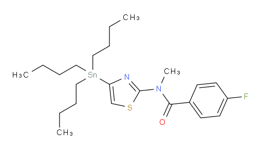4-氟-N-甲基-N-(4-(三丁基锡基)噻唑-2-基)苯甲酰胺